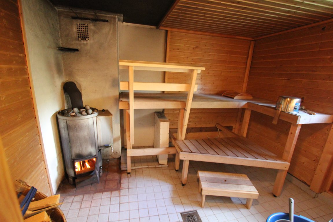 The cottage has a good wood-fire sauna.
