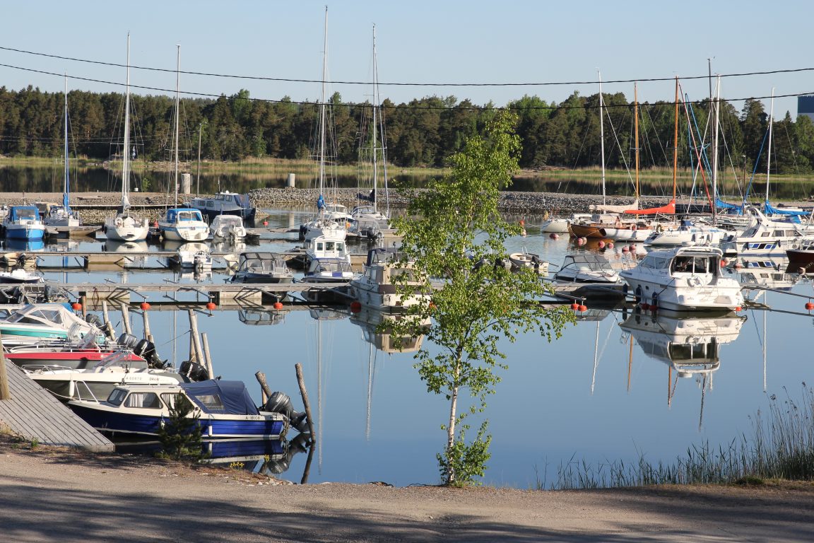 Förby Marina is a sheltered harbour for boats of all sizes.