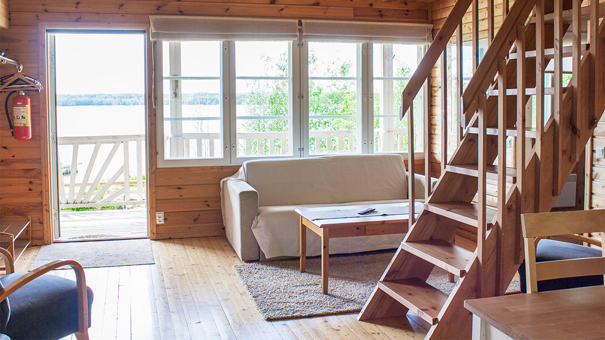 Interiors of the cottages.