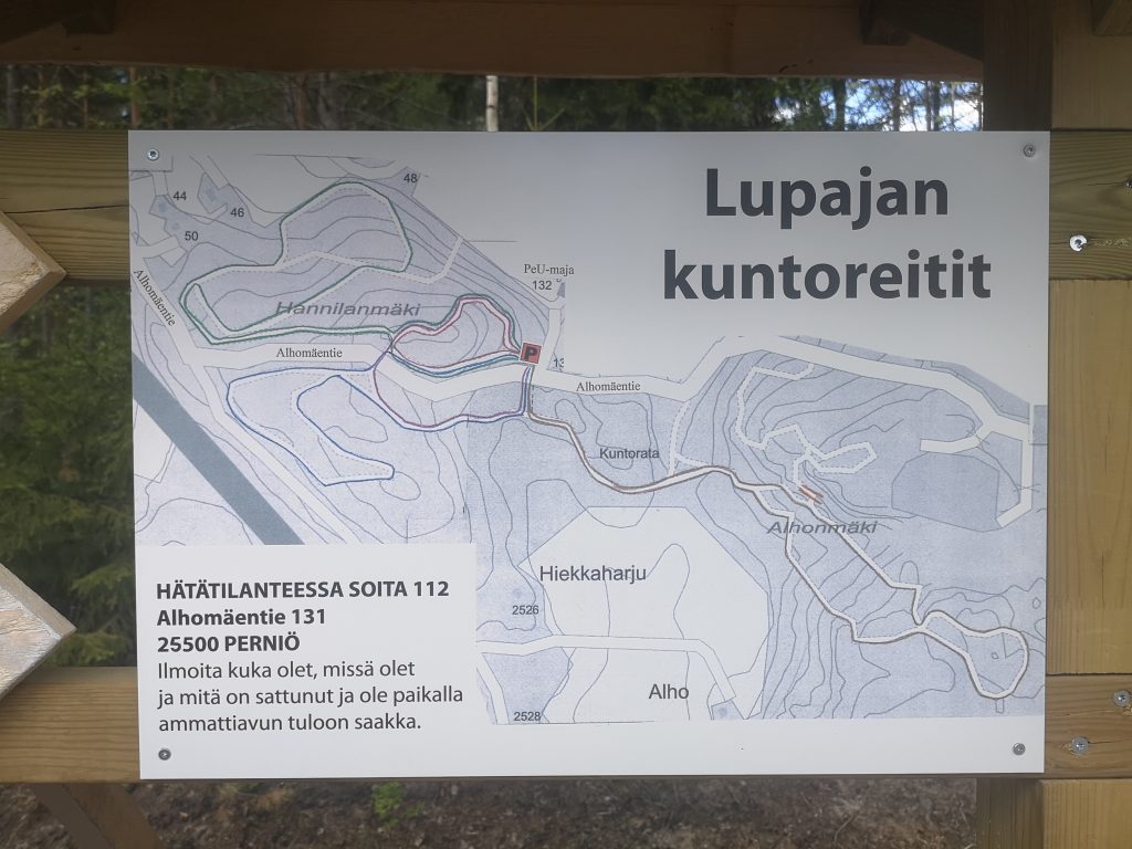 Lupajan kuntoreitin kartta