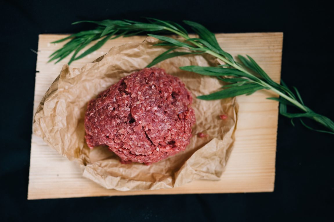 Organic minced meat is tasty and suites to the many delicious dishes.  